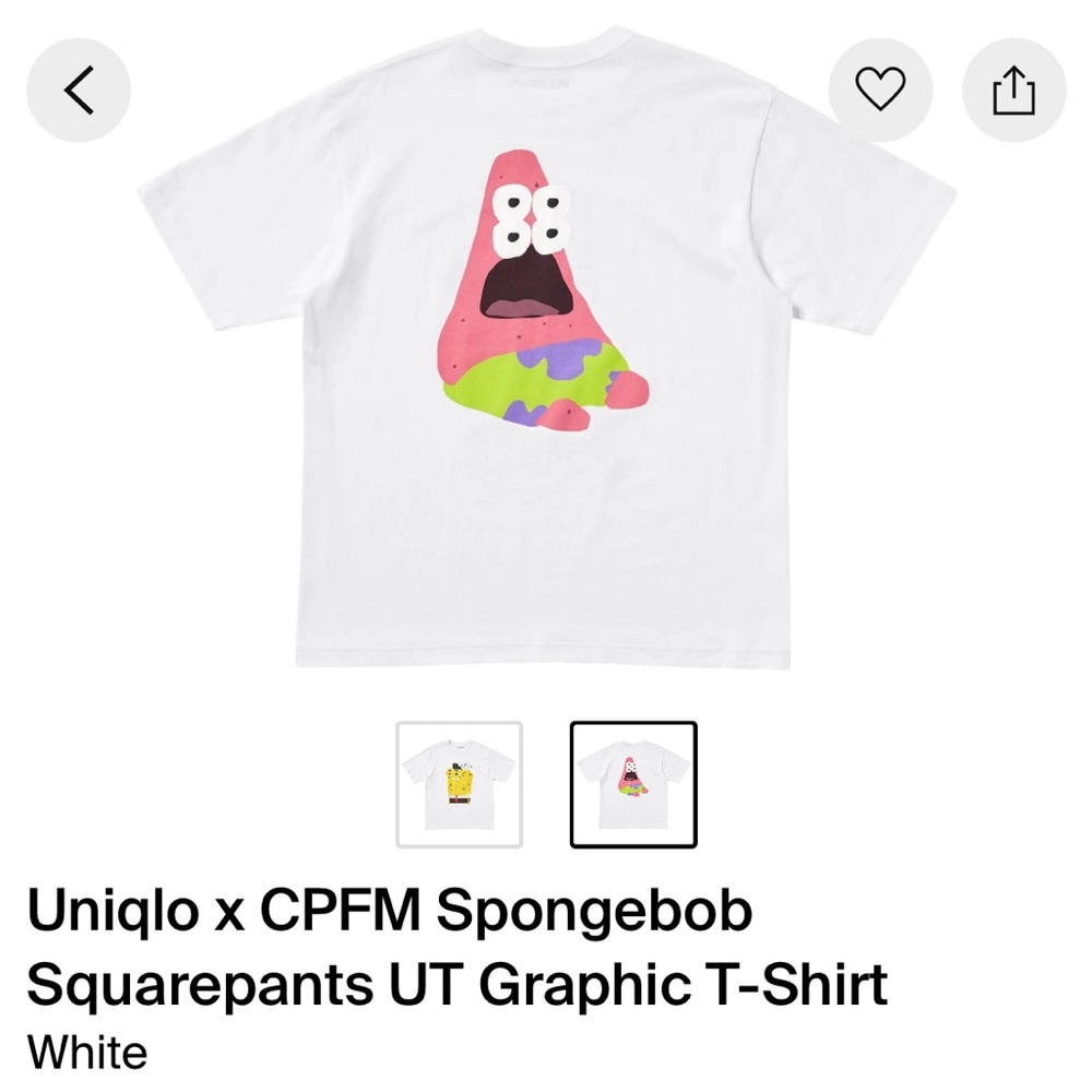 SpongeBob x CPFM white tee - Picture 4 of 4